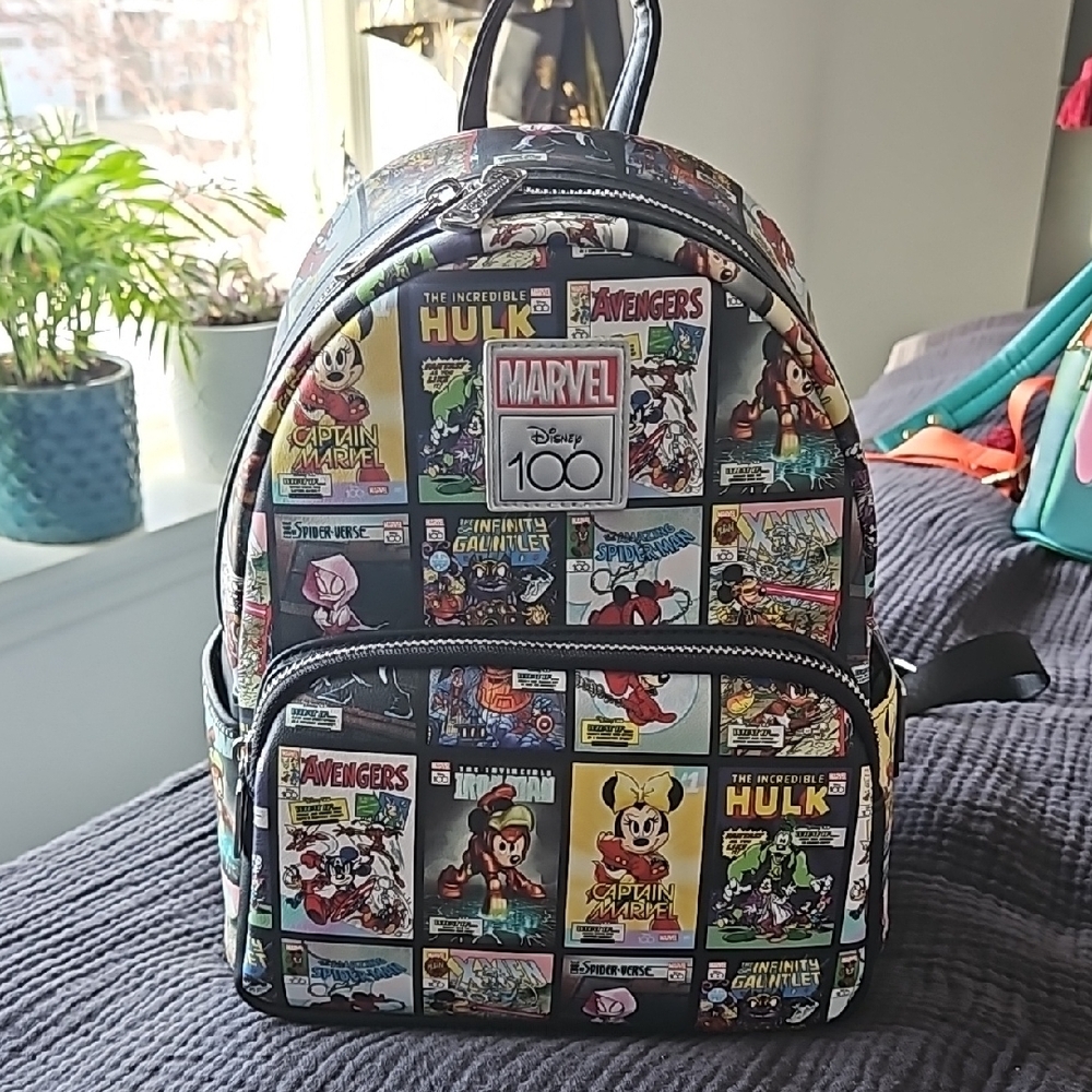 Marvel Avengers Comic Print Backpack